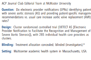 医疗科研新突破 | 菁易科研解读：电子通知提高重度AS患者主动脉瓣置换率